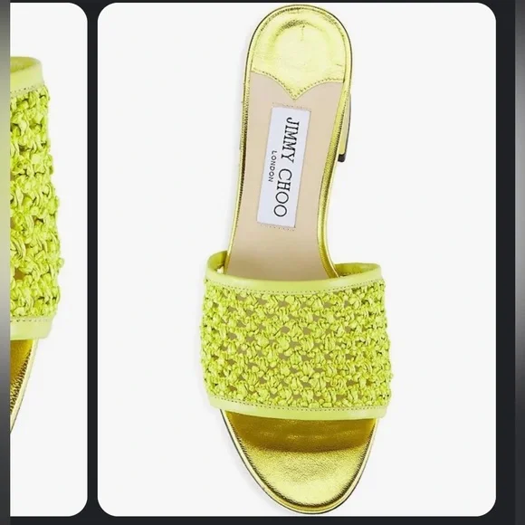 Jimmy Choo Minea Woven Raffia Sandals